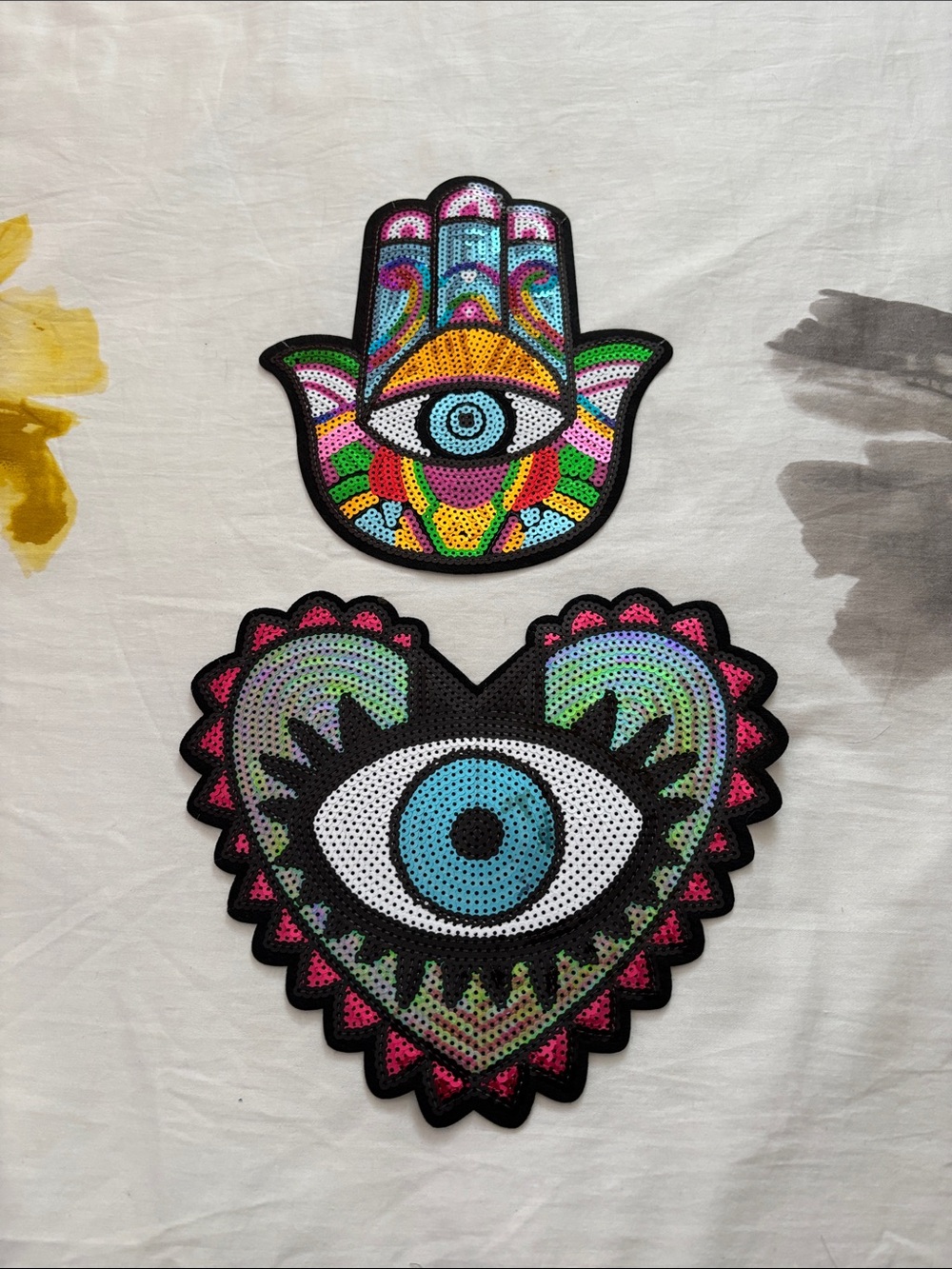Multi-Color Hamsa and Heart Eye Wall Decor Set
